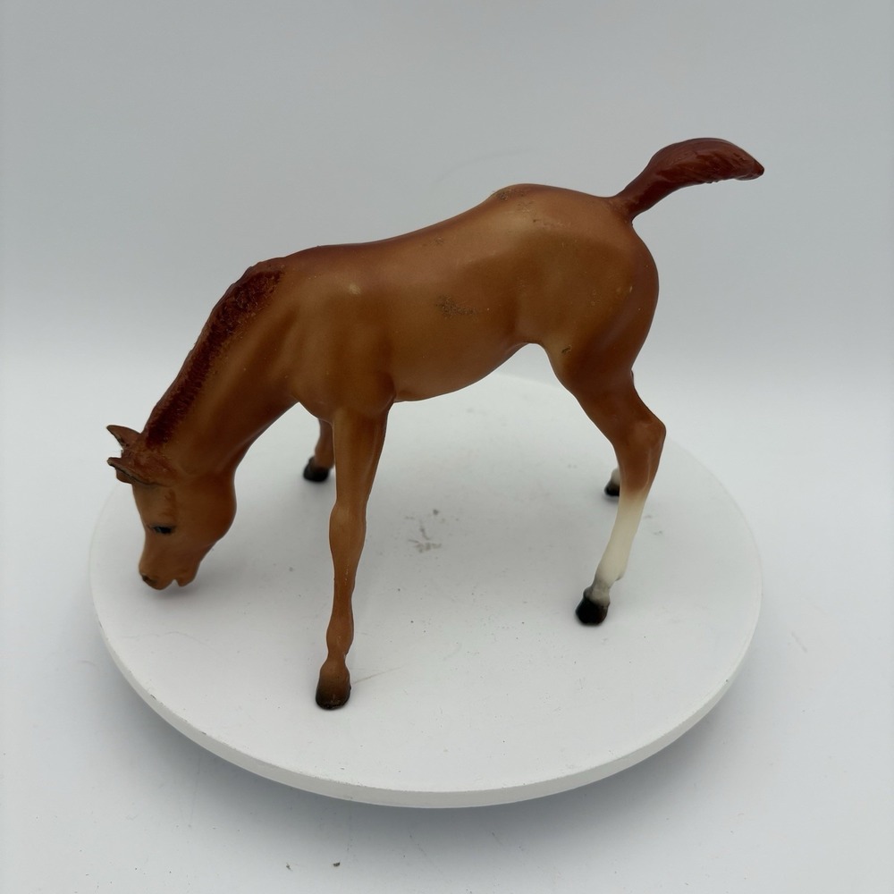Vintage Breyer Molding Co USA Traditional Baby Foal Brown Horse Toy Figurine